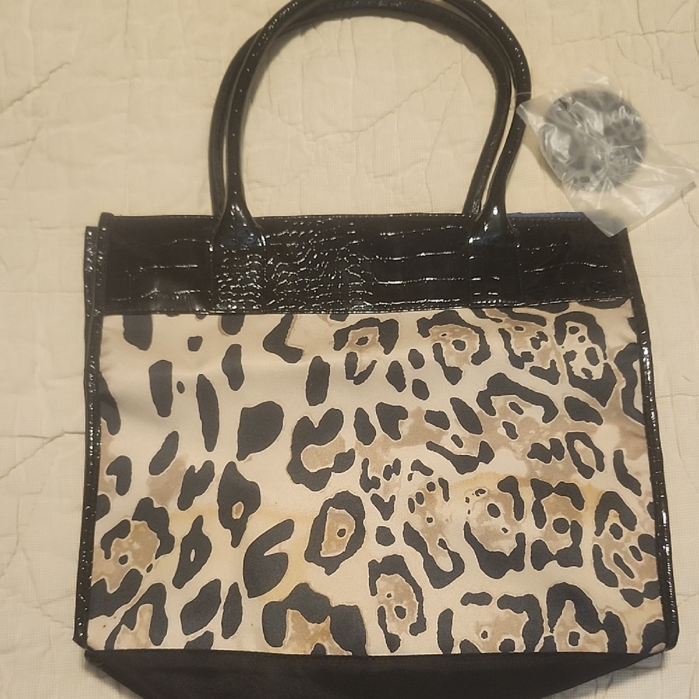 Brown and Black Cheeta/Animal Print Tote Bag NWT